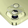 Osłona ze szkłem na obiektyw do iPhone 15 / 15 Plus, ERBORD, żółta