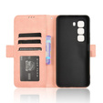 Etui z klapką do Infinix Hot 50 Pro+ 4G, Card Slot, różowe