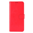 Etui z klapką do Oppo Reno 11F 5G, Crazy Horse Wallet, czerwone