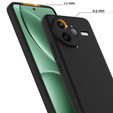 Etui silikonowe do Xiaomi Poco F7 Ultra – czarne, kompatybilne z MagSafe, antywstrząsowe