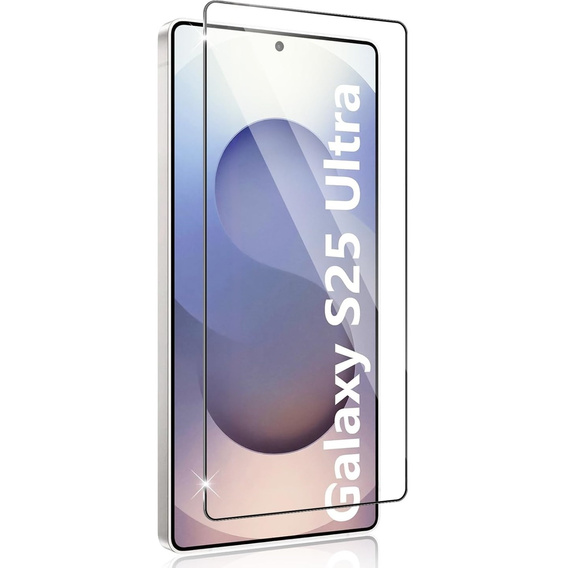 Szkło Hartowane 3D do Samsung Galaxy S25 Ultra, czarna ramka