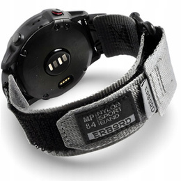 Pasek Nylonowy ERBORD MP84 Quickfit do Garmin Fenix 5/6/6 PRO/7 Forerunner 965/955/945, Szary, Rozmiar M/L
