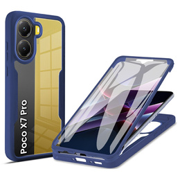Etui do Xiaomi Poco X7 Pro 5G, Shockproof, z folią, niebieskie