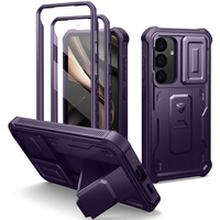 Etui pancerne do Samsung Galaxy S25, Dexnor Full Body (Two Frames), fioletowe