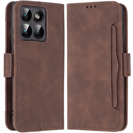 Etui z klapką do Motorola Edge 60 Pro – Card Slot Wallet, brązowy