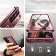 Etui pancerne do Samsung Galaxy S21 Ultra, Dexnor Full Body, czerwone
