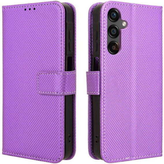 Etui z klapką do Samsung Galaxy M55 5G, Wallet Smart Magnet, fioletowe