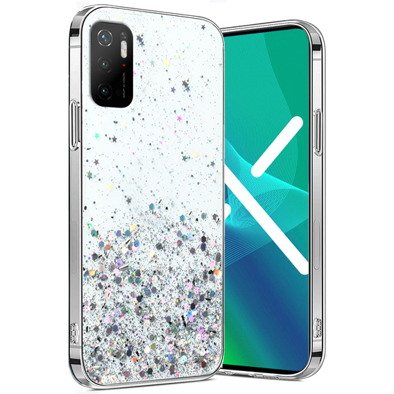 Etui do Xiaomi POCO M3, Glittery, przezroczyste