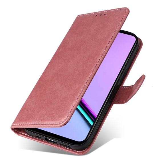 Etui z klapką do Realme C67, Leather Wallet, różowe rose gold