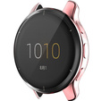 2w1 Etui z Osłoną Silikonową na ekran do Garmin Venu 2 Plus, Różowe