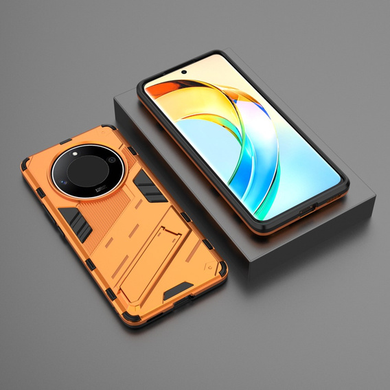 Etui do Honor Magic 6 Lite 5G, Military kickstand, pomarańczowe