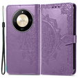 Etui z klapką do Honor Magic 6 Lite 5G, Mandala, fioletowe