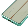 Etui do Realme 11 Pro 5G / Pro+ 5G, Electroplating Frame, przezroczyste / zielone