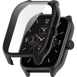 2w1 Etui + Szkło hartowane do Amazfit GTS 4, Czarne