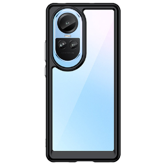 Etui do Oppo Reno 10 / 10 Pro, Fusion Hybrid, przezroczyste / czarne