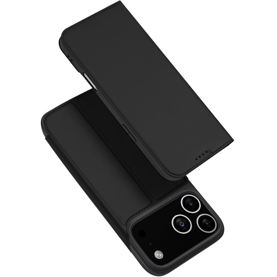 Etui z klapką Dux Ducis do iPhone 17 Pro Max, Skin Pro, czarne