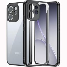 Etui do Oppo Reno 15 FS, Fusion Hybrid, przezroczyste z czarną ramką