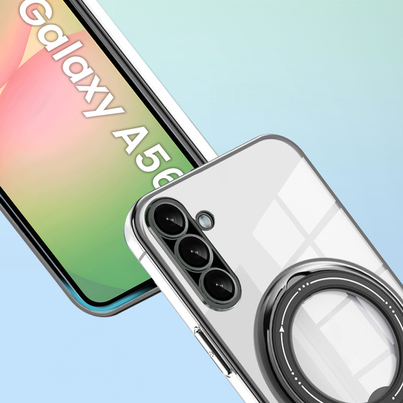 Etui Magnetyczne do Samsung Galaxy A56 5G, do MagSafe, czarne + Szkło 9H