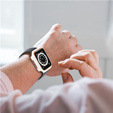 2w1 Etui + Szkło Hartowane do Apple Watch 7/8/9 45mm - Biały / Złoty