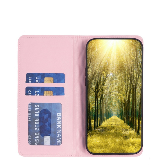 Etui z klapką do Samsung Galaxy A35 5G, Wallet, BINFEN COLOR, różowe