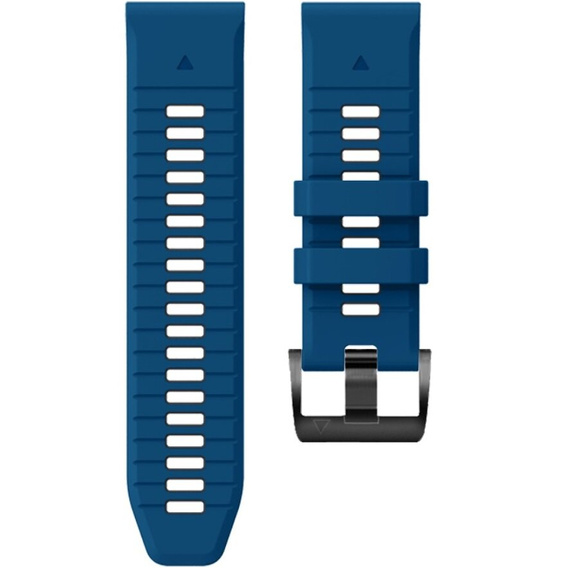 Pasek Silikonowy do Garmin Fenix 5X/6X/7X, Niebieski / Czarny