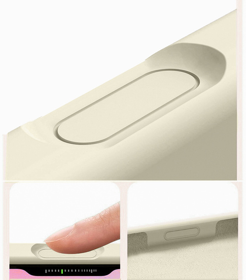 Etui silikonowe do iPhone 17 Pro - kompatybilne z MagSafe, antywstrząsowe,beżowe