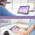 Stylowe etui do Samsung Galaxy Tab S6 Lite 10.4" 2020/2022/2024 – Smartcase Hybrid Marble fioletowe