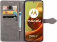 Etui z klapką do Motorola Moto G85, Mandala, szare