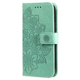 Etui z klapką do Samsung Galaxy S21 FE, Mandala, zielone