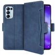 Etui z klapką do Oppo Reno 5 5G, Card Slot, niebieskie