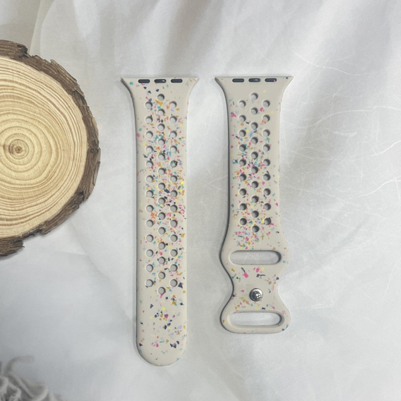Pasek Silikonowy do Apple Watch 1/2/3/4/5/6/7/8/9/10/11/SE Ultra 1/2/3 42/44/45/46/49mm, Beżowy
