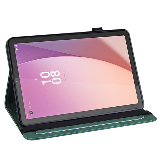 Etui do Lenovo Tab M9, With stand, Flower, zielone