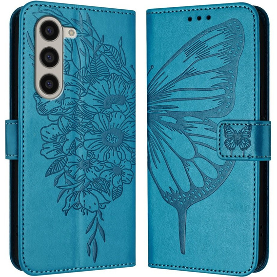 Etui z klapką do Samsung Galaxy Z Fold6 5G, Butterfly, niebieskie