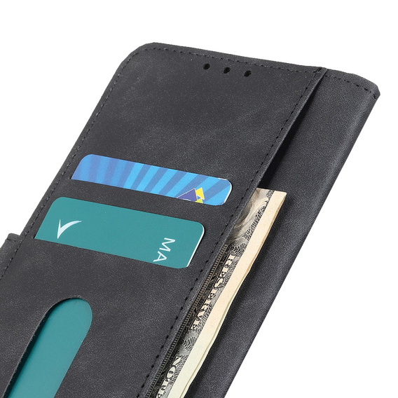 Etui Wallet do Oppo A93 5G/A54 5G/A74 5G, KHAZNEH, Vintage, Black