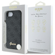 Etui GUESS do iPhone 16E, 4G Metal Gold Logo, czarne