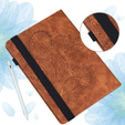 Etui do Xiaomi Redmi Pad SE 11", Flowers, brązowe