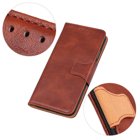 Skórzane Etui Wallet do Xiaomi Redmi Note 8 - Brown