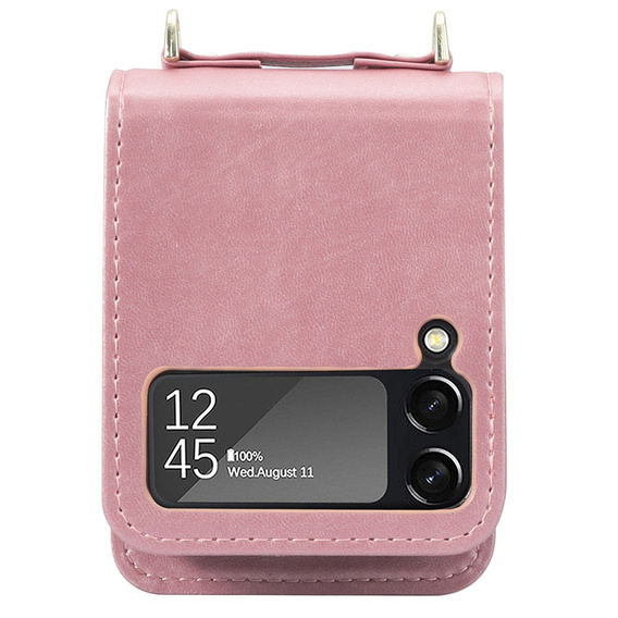 Etui Leather Card Slots do Samsung Galaxy Z Flip3 5G, Pink