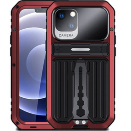 Etui do iPhone 13, Armor Kickstand, pancerne, z podstawką, czerwone