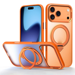 Etui SULADA Magnetic Matte z podstawką do iPhone 17 Pro Max – pomarańczowy