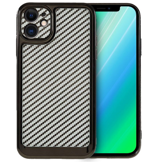 Etui do iPhone 12 Carbon Slim Case Obudowa, Czarne