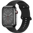 Pasek Silikonowy do Apple Watch 1/2/3/4/5/6/7/8/9/10/11/SE 38/40/41/42mm, Leopard, Czarny