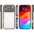 Etui do iPhone 17 Pro Max, silikonowe z twardym tyłem, przydymione czarne