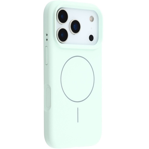 Etui silikonowe do iPhone 17 Pro Max - kompatybilne z MagSafe, antywstrząsowe, zielone