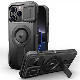 Etui Dexnor MagSafe do iPhone 16 Pro magnetyczne z przesuwaną osłoną aparatu – czarne