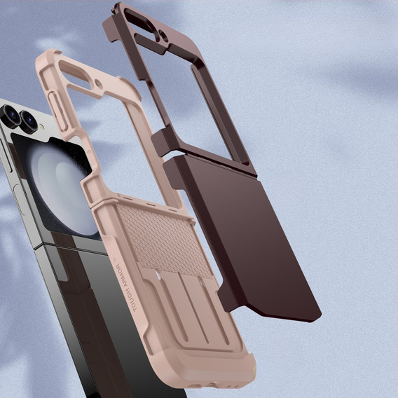Etui pancerne do Samsung Galaxy Z Flip7 FE / Z Flip6, Armor Shockproof, bordowe