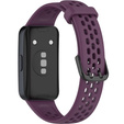 Pasek Silikonowy do Huawei Band 8 / Huawei Band 9 / Huawei Band 10, z dziurkami, Fioletowy