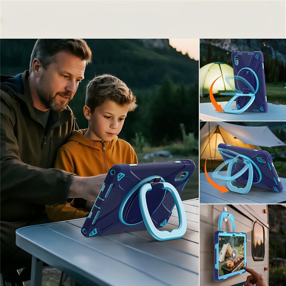 Etui dla dzieci do Lenovo Tab M11, pancerne, granatowe