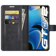 Skórzane Etui Wallet PU Leather do Realme GT 2 / Realme GT Neo 2, Black