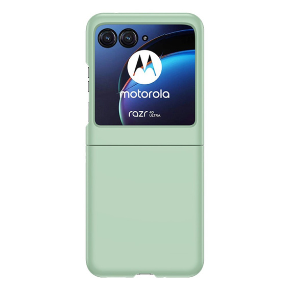 Etui PC Case do Motorola Razr 40 Ultra 5G, ze szkłem na ekran, zielone